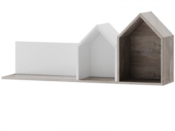 Полка DOMINI 07 SZYNAKA Дуб Риббек / Белый